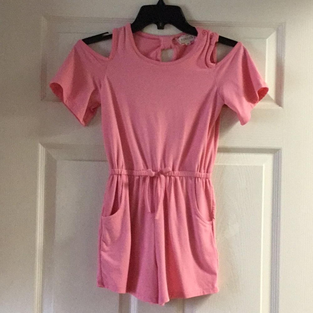 Pink cotton romper